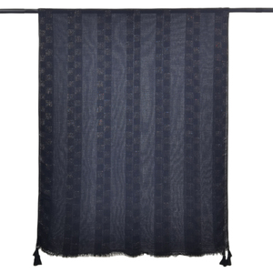 Hiyab Negro <span class=keywords><strong>de</strong></span> Lujo con Diseño a Cuadros Brillantes y Mezcla Metálica Dorada, <span class=keywords><strong>Tela</strong></span> Kashka Voile Viscosa, Jersey Premium <span class=keywords><strong>de</strong></span> Lujo Musulmán para Ramadán - Product Image 5