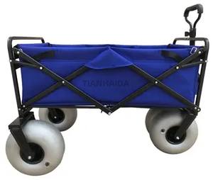 Chariot de jardin pliable et pliable avec grandes roues - Product Image 6