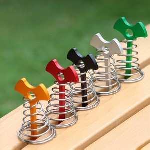Estacas de Tienda de Campaña Ajustables de Aluminio Resistente con Clavos de Resorte, de Alta Resistencia, Venta al por Mayor para Camping, Senderismo y Picnic al Aire Libre - Product Image 4