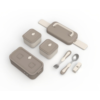Kinder Edelstahl Multi-Fach Lebensmittel-Aufbewahrungsbehälter Set Tragbare Tiffin-Box Bento-Box Lunchbox
