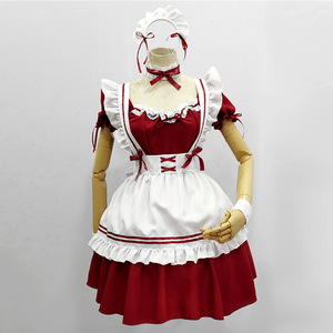 Costume de cosplay Sweet Maid, robe rouge Lolita, ensemble de tenue de jeu de rôle anime pour femmes, printemps 2025 - Product Image 2