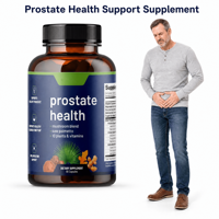 Complément Alimentaire Végétalien en Capsules à Base de Plantes pour la Santé de la Prostate Masculine, Marque Privée OEM, pour les Soins Quotidiens de la Prostate des Hommes Adultes