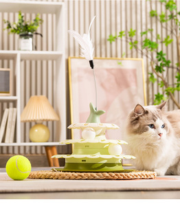 Çılgın top Disk interaktif eğlence plaka hareketli pikap oyun Disk pikap kedi komik <span class=keywords><strong>Pet</strong></span> oyuncaklar peluş malzemeden yapılmış - Product Image 5