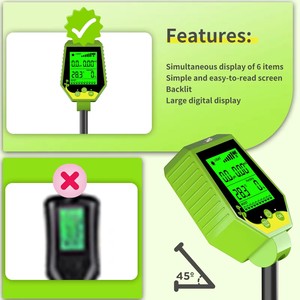 เครื่องวัดคุณภาพดิน YY-1088G จอ LCD พร้อมไฟแบ็คไลท์ มัลติฟังก์ชั่น 6 in 1 ตรวจวัดค่า <span class=keywords><strong>pH</strong></span> และความอุดมสมบูรณ์ของดิน พร้อมเครื่องวัดแสง - Product Image 6