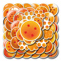 50 autocollants en vinyle amovibles et imperméables pour les fans d'anime Dragon DBZ, pour la décoration d'ordinateurs portables, de guitares et de skateboards