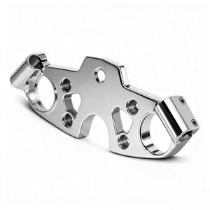 Support de fixation de triple fourche supérieur pour guidon, usiné CNC, pour la réduction de hauteur avant, compatible avec le dessin 3D du client Hayabusa - Product Image 1