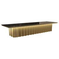 Tables et chaises de style moderne en bois et marbre pour 8 à 10 personnes, en acier inoxydable, adaptées aux cuisines et salles à manger
