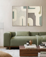 Œuvre d'art géométrique abstraite moderne, décoration murale pour la maison, peinture en relief stéréoscopique 3D faite à la main, peinture décorative minimaliste