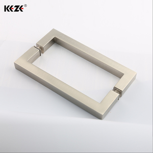 Chất lượng cao Matte Black <span class=keywords><strong>Chrome</strong></span> 20x20 mét ống vuông không khung Brass Glass <span class=keywords><strong>Door</strong></span> Handle CE chứng nhận cho khách sạn hiện đại phòng tắm - Product Image 5