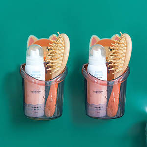 Portable auto-adhésif Cool simple porte-brosse à dents décoratif multifonctionnel mural salle de bain organisateur <span class=keywords><strong>étagère</strong></span> en plastique - Product Image 5