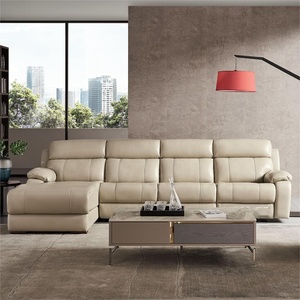 Sillones Reclinables Seccionales de Cuero Genuino en Forma de L, Sofá Cama con Almacenamiento para Sala de Estar, Juego de Sillones Reclinables Modernos de Lujo - Product Image 6