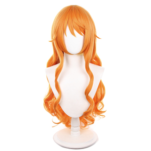 Ainizi วิกคอสเพลย์อนิเมะใหม่, วิกคอสเพลย์ <span class=keywords><strong>Nami</strong></span> หนึ่งชิ้นสีส้มยาว75ซม. - Product Image 4