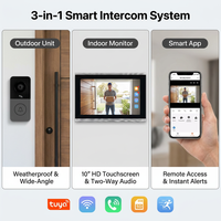 Intelligentes IP-Video-Gegensprechsystem für Wohnungen Tuya App 1080P POE Nachtsicht Wasserdichte ABS-Metall-Türklingel Heimsicherheits-Set
