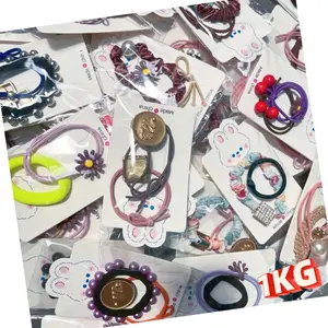 Sold by KG Mixed Women Hair Ties Trending Hair Accessories in Bulk Mixed Wholesale China Over 100pcs jewelry by the kilogram