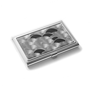 ที่ใส่บัตรธุรกิจแบบพับได้ ทำจากโลหะเงินคุณภาพสูง ดีไซน์พิเศษ ขายส่ง - Product Image 1