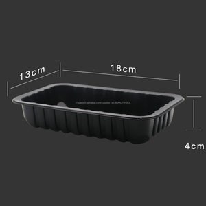 Respetuoso del medio ambiente de plástico de embalaje de la ampolla de los PP negro bandeja de comida para la carne - Product Image 6