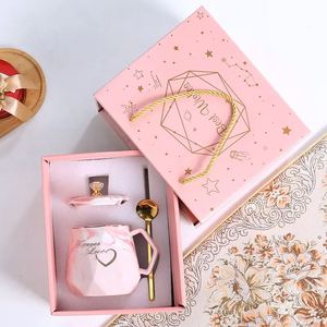 Customized Silk Screen Printed Ceramic Coffee <b>Mugs</b> Gift Sets for Women-Chinese New Year & Back to School Promotional Gifts - Product Image 3
