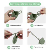 Support Sucette Écologique Design Personnalisé Attache-tétine Boîte de Rangement Housse en Silicone pour Sucette