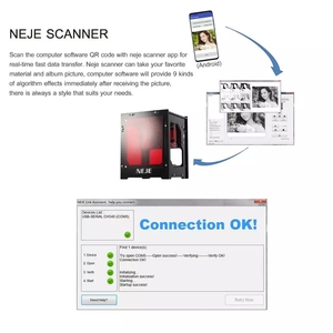 NEJE 2020 Nouvelle machine de gravure <span class=keywords><strong>laser</strong></span> AI 10W 445nm, routeur à <span class=keywords><strong>bois</strong></span>, découpeuse <span class=keywords><strong>laser</strong></span> de bureau DIY, imprimante et graveuse <span class=keywords><strong>laser</strong></span> - Product Image 6