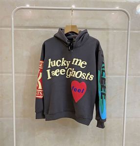 Demanding Article Customized Pattern Letter Kanye Lucky Me <strong>I</strong> <strong>See</strong> <strong>Ghosts</strong> <strong>Hoodie</strong> Heavyweight Hip Hop Fleece Sweatshirts Pocket - Product Image 3