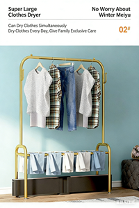 Perchero Doméstico para Calefacción, Secado y Colgado, Ajustable en Altura como Perchero para Sombreros, Ideal para Balcones y Dormitorios. - Product Image 4