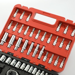 53-Piece Hand Auto Repair Tool <strong>Set</strong> 1/4 <strong>Small</strong> Ratchet <strong>Wrench</strong> Socket Bit Chrome Vanadium Steel Hardware Wholesale - Product Image 2