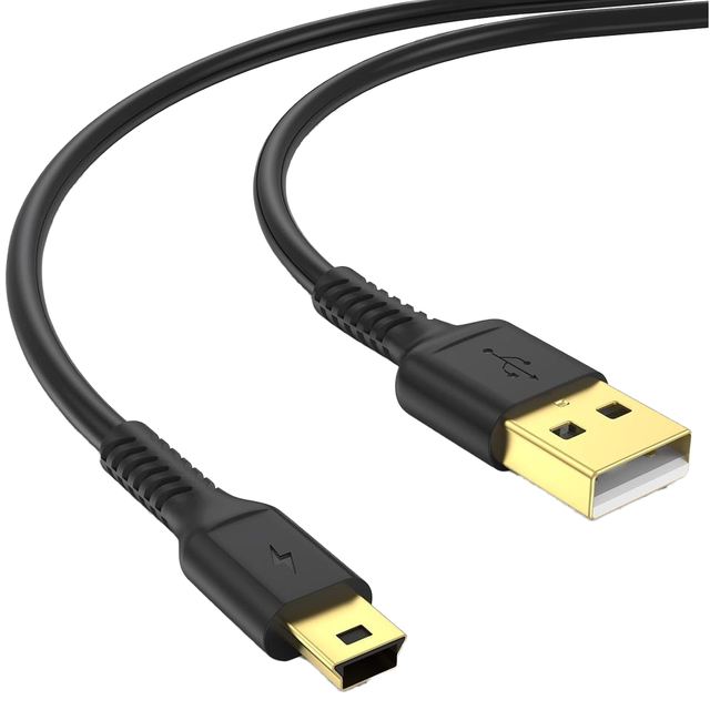 3ft Mini USB 2.0 Cable Durable Charger Cord Mini B Male Compatible for PS3 Controller MP3 Player Dash Cam Garmin GPS Hero 3
