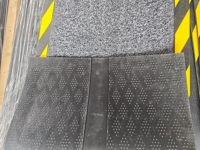 Tapis de protection de câbles en caoutchouc jaune avec bord de signalisation antidérapant, rouleau de 10 mm d'épaisseur pour la circulation des pieds et des véhicules légers