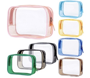 <b>Small</b> Size Portable Clear PVC Bag With Zipper Accept Custom Logo For Promotional Travel Makeup Pouch B-3979 - Product Image 1