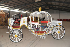 Chariot de princesse Cendrillon, chariot de mariage de luxe à chevaux à vendre - Product Image 4