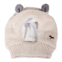 Paléo tricoté chapeau pour animaux de compagnie hiver personnalisé Crochet tricot chapeau pour animaux de compagnie Beige chat chien automne joyeux anniversaire mignon oreilles chien chapeau