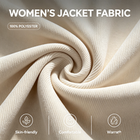 Jaket Kemeja Wanita Bahan Poliester Warna Putih Gading Kancing Depan Kerah Runcing Saku Dada Berpenutup Kancing Motif Cangkang Kura-kura Model Crop Boxy Lengan Panjang
