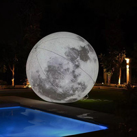 Ballon lunaire LED gonflable géant personnalisé pour la décoration de lieux extérieurs, de fêtes et d'événements
