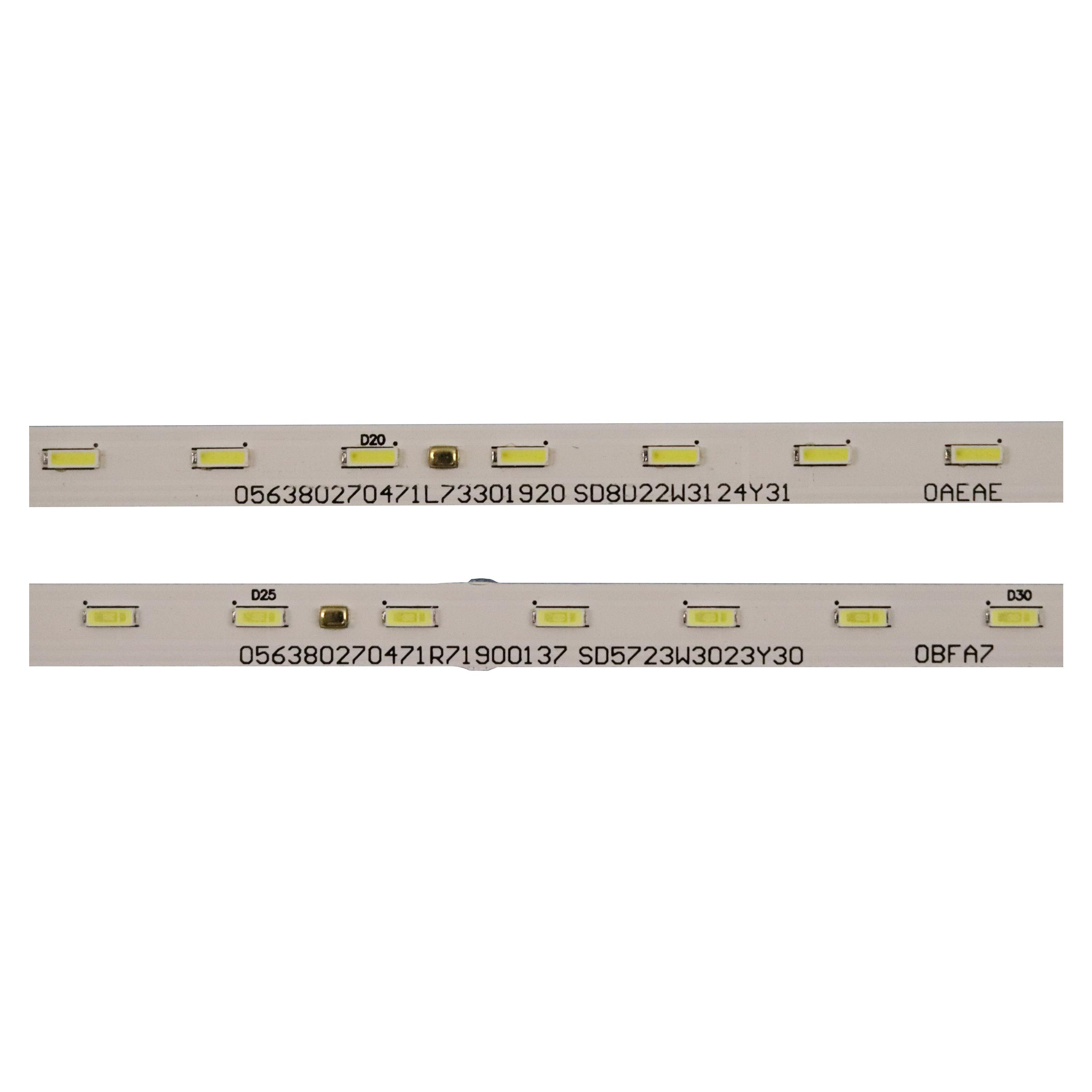 STO550AN5_51LED_L Rev04 Aluminum LED Strip Light for KD-55XE7005 V550QWSE5 XBR-55X800E 6000K Daylight 2-pcs Set CRI 90 Ra>80