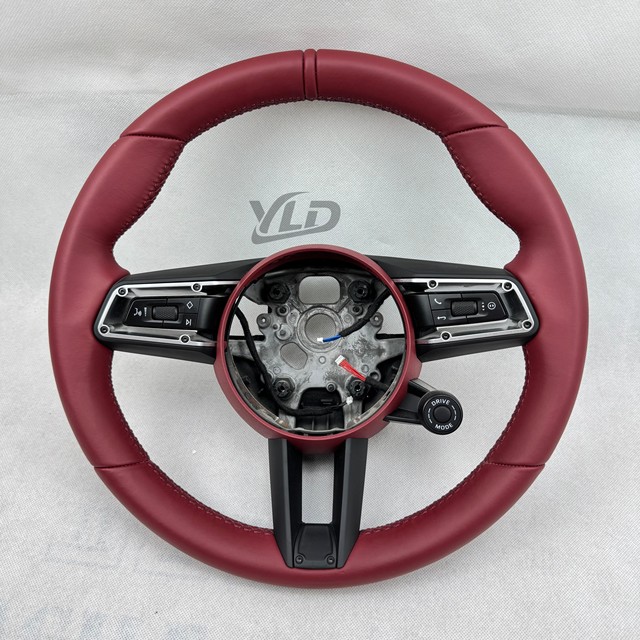 YLD Luxury Steering Wheel for Porsche - Carbon Fiber Build Leather Grip High-Performance Driving and Daily Urban Commute