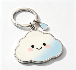 <b>Cute</b> Cloud Metal Key Chain Cartoon <b>Keyring</b> Enamel Pendant Gift for Back to School Wedding Birthday Halloween - Product Image 2