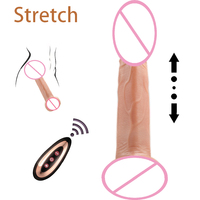 Nouveau Vibrateur Réaliste Énorme de 8 Pouces en Silicone Liquide Étanche avec Fonction de Poussée, Jouet Sexuel pour Femmes