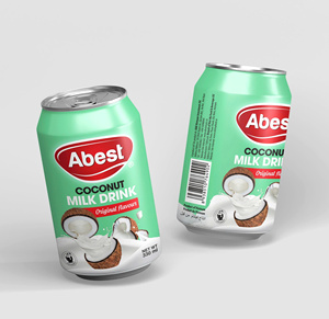 ABEST OEM ODM Bebida de Leche de Coco Natural con Sabor Original 330ml 24 Unidades/Cartón Refresco Diario para Alimentos y Bebidas - Product Image 1