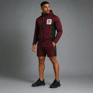 Conjunto Corto Premium para Hombre, Chaqueta y Pantalones Cortos Ligeros, Secado Rápido, Transpirable, Ropa Deportiva Informal para Exteriores - Product Image 1