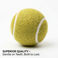 Jouet pour chien OEM personnalisé, écologique et durable, balle de tennis en caoutchouc et feutre, couineuse, pour la mastication, l'entraînement, le jeu de rapport, le sport et le divertissement, vente en gros