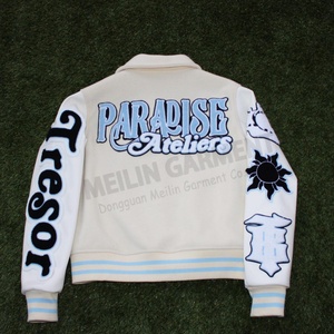 Clothing Manufacturer High Quality Custom <b>Patchwork</b> <b>Jacket</b> Striped Chenille Embroidered Baseball Varsity <b>Jackets</b> Custom - Product Image 3
