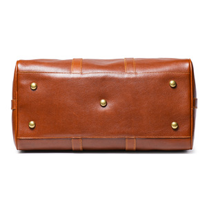 European American Retro Unisex Genuine Leather Travel <b>Bag</b> Vegetable Tanned Leather Large Capacity Shoulder Crossbody <b>Bag</b> - Product Image 5