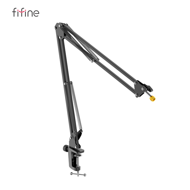 Fifine CS1 Desktop Adjustable Boom Mic Arm Suspension Microphone Clip Holder Sturdy Mounted Mic Stand Suspension Mic Boom Stand