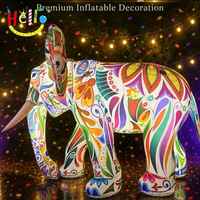 Modèle d'éléphant floral gonflable géant pour la promotion des centres commerciaux, la décoration d'événements, l'affichage et les spectacles