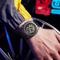 LILUOKE 9003 Nouvelle montre à quartz multifonction avec bracelet en caoutchouc pour hommes Montre de sport étanche avec calendrier lumineux pour hommes