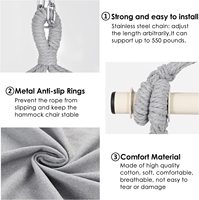 Nouvelle hamac pliant portable d'extérieur avec barre transversale en acier et tissu en coton, design moderne pour patio, chambre et salon