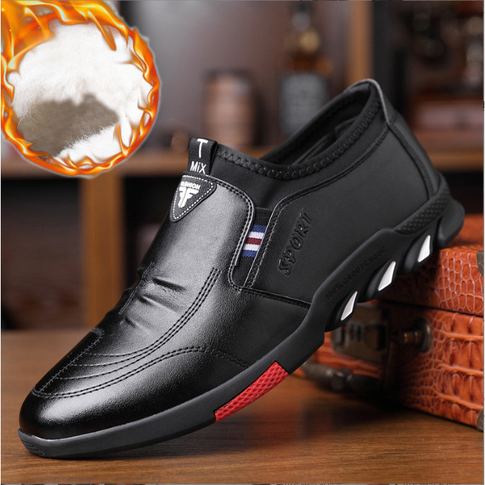 1715 Black Slip-on Style, No Height Increase, Fleece Lined