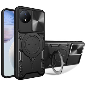Funda Protectora Resistente con Anillo para <span class=keywords><strong>Vivo</strong></span> Y02 <span class=keywords><strong>Y16</strong></span> 4G Y15 Y22 Y21S Y22S Y76 5G, Funda Tipo Armadura para <span class=keywords><strong>Vivo</strong></span> V21 V23 V25 V25e V27e T1 Pro - Product Image 1