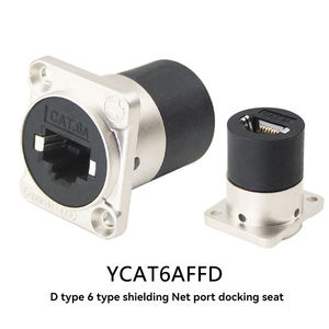 Châssis de panneau à vis de type D montage mural <span class=keywords><strong>Rj45</strong></span> Cat6a Module de connecteur femelle en alliage de zinc adaptateur d'extension gratuit accessoires de connecteur - Product Image 4