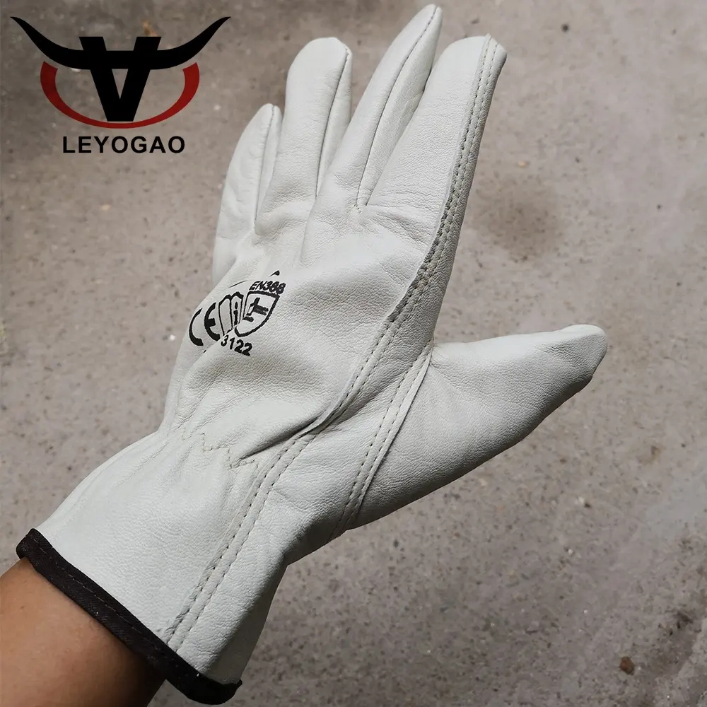 goat skin crust fashion thinsulate leather work welding sheepskin gloves for drive car and bus